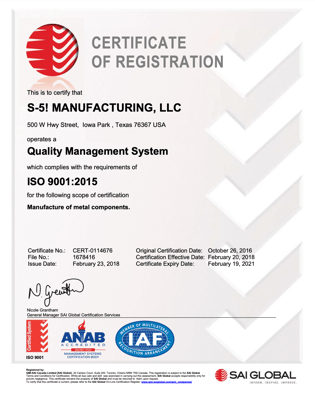 ISO 9001 Certificate Download