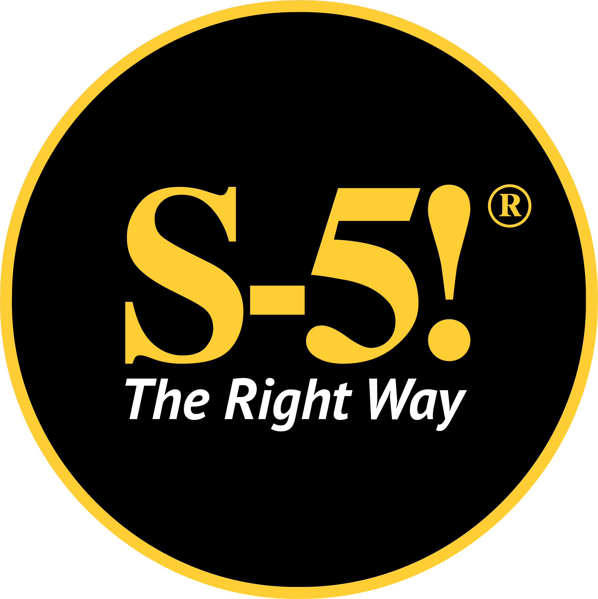 S-5® The Right Way® Black and Yellow Logo